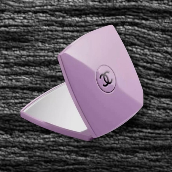 Lilac Purple Compact Pocket Mirror - New In Box - Picture 2 of 2